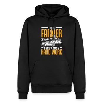 Lustiges Bauer Bauernhof Landwirt Geschenk - Männer Premium Bio Hoodie - Schwarz - Vorne - Nico (187cm)
