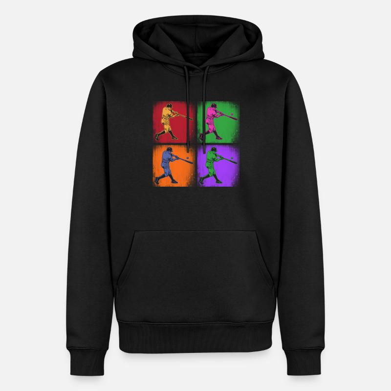 Drôle de baseball - Sweat à capuche Premium bio Homme - noir