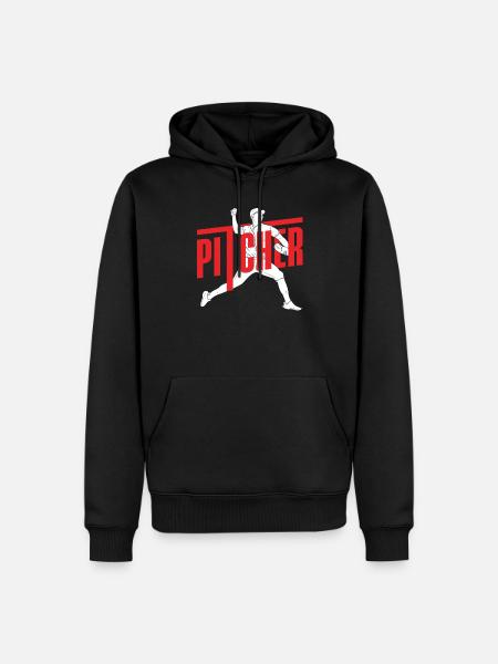 Lustiger Baseball - Männer Premium Bio Hoodie - Schwarz