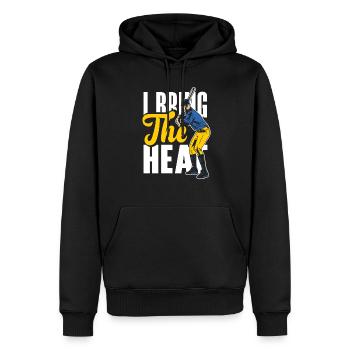 Lustiger Baseball - Männer Premium Bio Hoodie - Schwarz - Vorne - Nico (187cm)