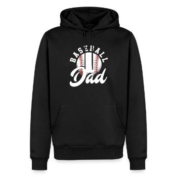 Lustiger Baseball - Männer Premium Bio Hoodie - Schwarz - Vorne - Nico (187cm)