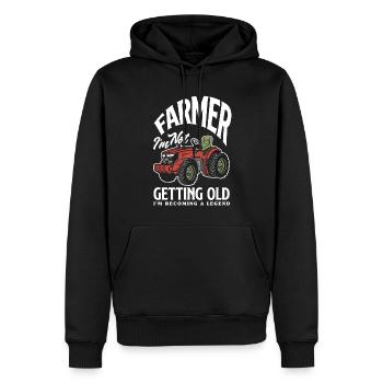 Lustiges Bauer Bauernhof Landwirt Geschenk - Männer Premium Bio Hoodie - Schwarz - Vorne - Nico (187cm)