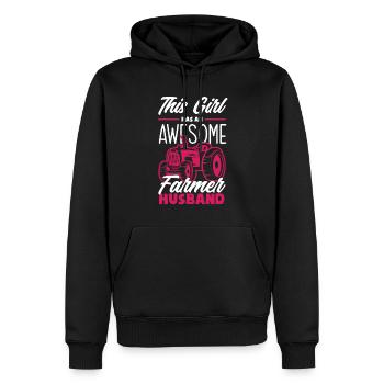 Lustiges Bauer Bauernhof Landwirt Geschenk - Männer Premium Bio Hoodie - Schwarz - Vorne - Nico (187cm)