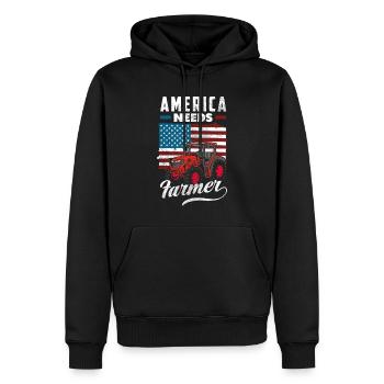 Lustiges Bauer Bauernhof Landwirt Geschenk - Männer Premium Bio Hoodie - Schwarz - Vorne - Nico (187cm)