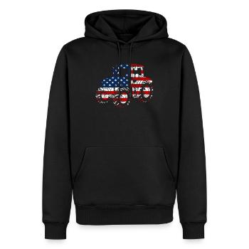 Lustiges Bauer Bauernhof Landwirt Geschenk - Männer Premium Bio Hoodie - Schwarz - Vorne - Nico (187cm)