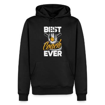 Lustiger Baseball - Männer Premium Bio Hoodie - Schwarz - Vorne - Nico (187cm)