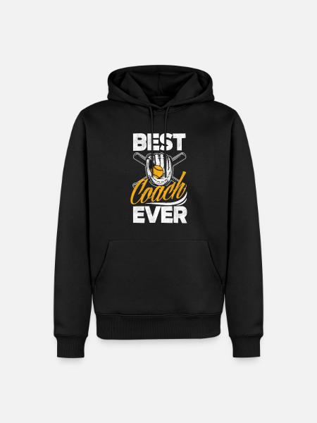 Lustiger Baseball - Männer Premium Bio Hoodie - Schwarz