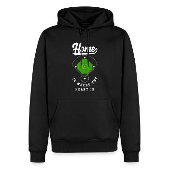 Lustiger Baseball - Männer Premium Bio Hoodie - Schwarz - Vorne - Nico (187cm)