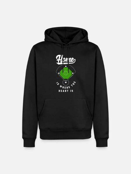 Lustiger Baseball - Männer Premium Bio Hoodie - Schwarz