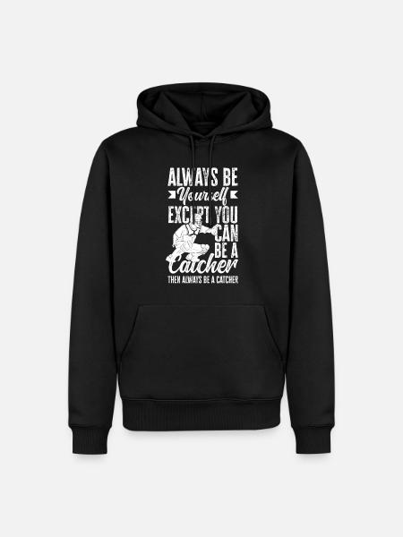 Funny Baseball - Men’s Premium Organic Hoodie - black