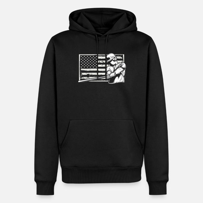 Drôle de baseball - Sweat à capuche Premium bio Homme - noir
