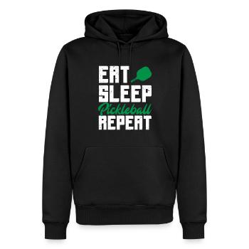 Lustiges Pickleball Geschenk - Männer Premium Bio Hoodie - Schwarz - Vorne - Nico (187cm)