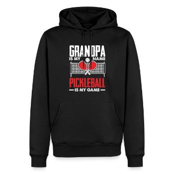Lustiges Pickleball Geschenk - Männer Premium Bio Hoodie - Schwarz - Vorne - Nico (187cm)