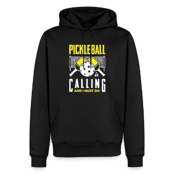 Lustiges Pickleball Geschenk - Männer Premium Bio Hoodie - Schwarz - Vorne - Nico (187cm)