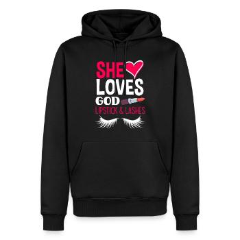 Lustiges Make Up Artist Maskenbildner Geschenk - Männer Premium Bio Hoodie - Schwarz - Vorne - Nico (187cm)