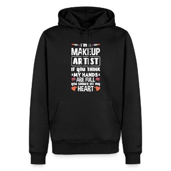 Lustiges Make Up Artist Maskenbildner Geschenk - Männer Premium Bio Hoodie - Schwarz - Vorne - Nico (187cm)