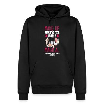 Lustiges Make Up Artist Maskenbildner Geschenk - Männer Premium Bio Hoodie - Schwarz - Vorne - Nico (187cm)