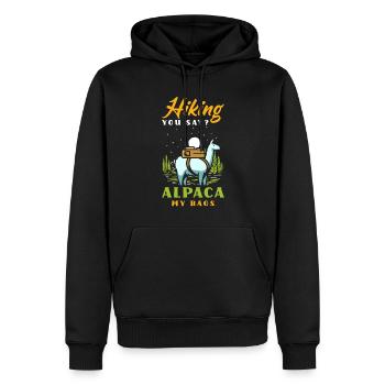 Cadeau de randonnée drôle - Sweat à capuche Premium bio Homme - noir - Devant - Nico (187cm)