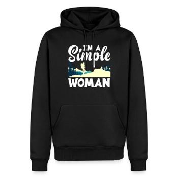 Cadeau de randonnée drôle - Sweat à capuche Premium bio Homme - noir - Devant - Nico (187cm)