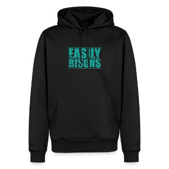 Facilement distrait par les bisons - Sweat à capuche Premium bio Homme - noir - Devant - Nico (187cm)