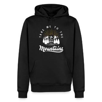 Cadeau de randonnée drôle - Sweat à capuche Premium bio Homme - noir - Devant - Nico (187cm)