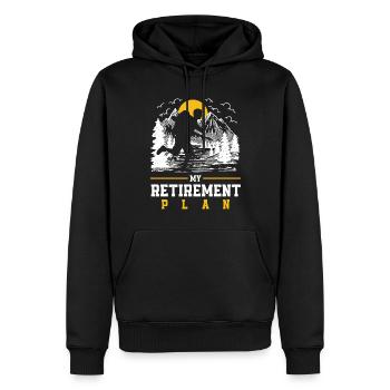 Cadeau de randonnée drôle - Sweat à capuche Premium bio Homme - noir - Devant - Nico (187cm)