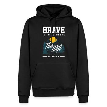 Cadeau de randonnée drôle - Sweat à capuche Premium bio Homme - noir - Devant - Nico (187cm)