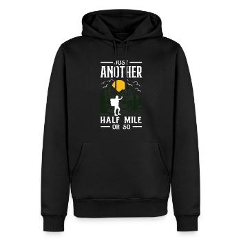 Cadeau de randonnée drôle - Sweat à capuche Premium bio Homme - noir - Devant - Nico (187cm)