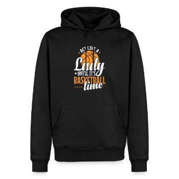 Agissez comme une dame jusqu’à ce que ce soit l’heure du basket-ball - Sweat à capuche Premium bio Homme - noir - Devant - Nico (187cm)