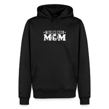 Taekwondo Mom Martial Arts Training - Men’s Premium Organic Hoodie - black - Front - Nico (187cm)