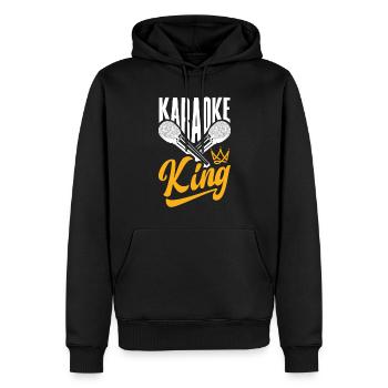 Chanteur de karaoké Chanteur de karaoké Musique - Sweat à capuche Premium bio Homme - noir - Devant - Nico (187cm)
