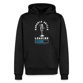 Chanteur de karaoké Chanteur de karaoké Musique - Sweat à capuche Premium bio Homme - noir - Devant - Nico (187cm)
