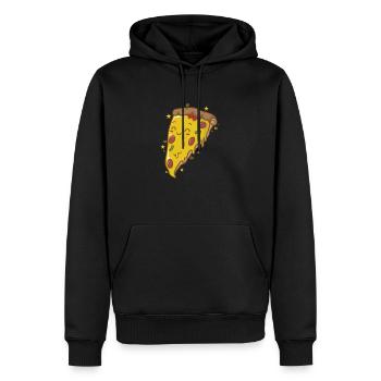 La pizza est heureuse à l’italienne - Sweat à capuche Premium bio Homme - noir - Devant - Nico (187cm)