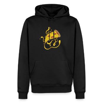 Pizza mit Käse italienisch - Männer Premium Bio Hoodie - Schwarz - Vorne - Nico (187cm)