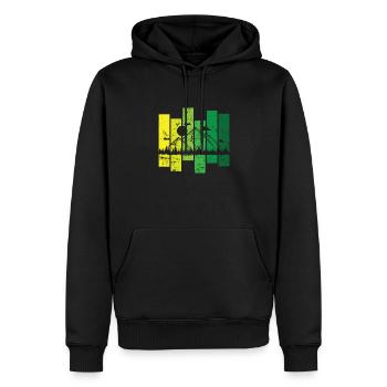 Berge Wandern Natur Hobby - Männer Premium Bio Hoodie - Schwarz - Vorne - Nico (187cm)