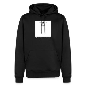 Hoop Basket-ball joueur Hoop Graphique - Sweat à capuche Premium bio Homme - noir - Devant - Nico (187cm)