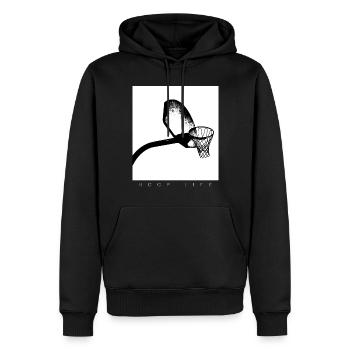 Hoop Basketball Player Hoop Black Graphic - Men’s Premium Organic Hoodie - black - Front - Nico (187cm)