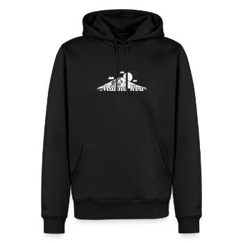 Mauna Kea Vulkan Hawaii USA - Männer Premium Bio Hoodie - Schwarz - Vorne - Nico (187cm)