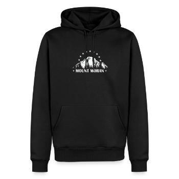 Parc national du mont Moran Grand Teton, Wyoming - Sweat à capuche Premium bio Homme - noir - Devant - Nico (187cm)