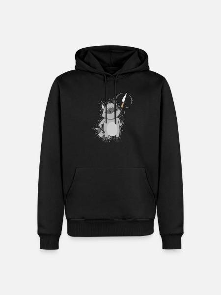 Wäschbar mit Messer Allesfresser - Männer Premium Bio Hoodie - Schwarz