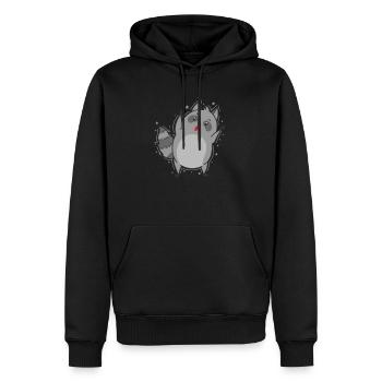Lavable d’Amérique - Sweat à capuche Premium bio Homme - noir - Devant - Nico (187cm)
