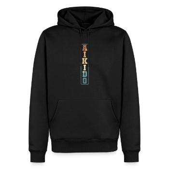 Aikido elegante Kampfkunst Training - Männer Premium Bio Hoodie - Schwarz - Vorne - Nico (187cm)
