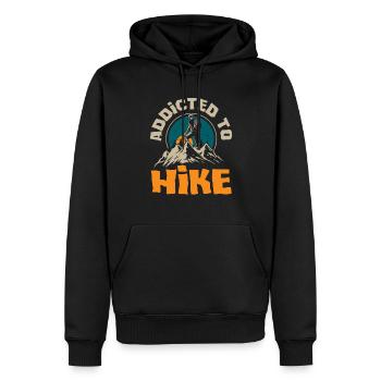 Cadeau de randonnée drôle - Sweat à capuche Premium bio Homme - noir - Devant - Nico (187cm)