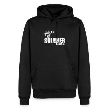 Summer Time baden Strand Sonne - Männer Premium Bio Hoodie - Schwarz - Vorne - Nico (187cm)