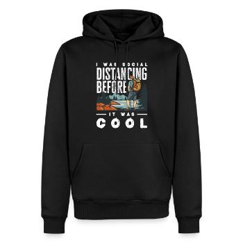Cadeau de randonnée drôle - Sweat à capuche Premium bio Homme - noir - Devant - Nico (187cm)
