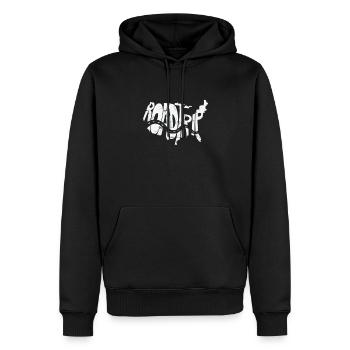 Road Trip Voyage Route Aventure - Sweat à capuche Premium bio Homme - noir - Devant - Nico (187cm)