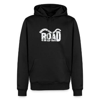 Road Trip Équipage Aventure Itinéraire de voyage - Sweat à capuche Premium bio Homme - noir - Devant - Nico (187cm)