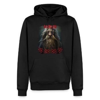 Mythologie slave Festival païen Domovoï - Sweat à capuche Premium bio Homme - noir - Devant - Nico (187cm)