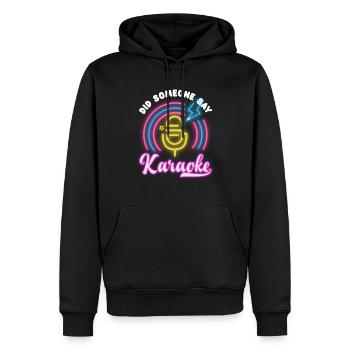 Chanteur de karaoké Chanteur de karaoké Musique - Sweat à capuche Premium bio Homme - noir - Devant - Nico (187cm)