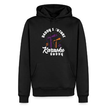 Chanteur de karaoké Chanteur de karaoké Musique - Sweat à capuche Premium bio Homme - noir - Devant - Nico (187cm)